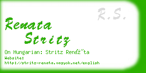 renata stritz business card